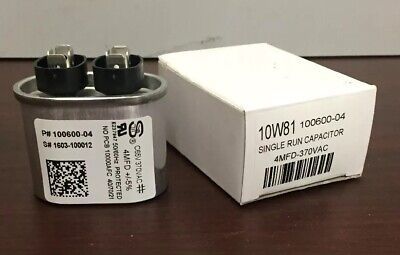 Lennox 10W81 - Run Capacitor, 4 MFD, 370V, Oval