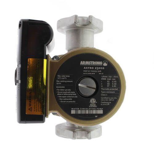 Armstrong Pumps 110223-306 - Astro-230SS 3-Speed Stainless Steel Circulator, 0-18 GPM Flow