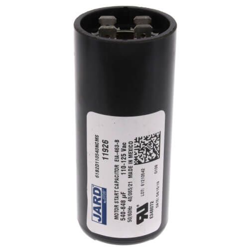 Jard 11926 - 540-648 MFD Round Start Capacitor (110/125V)