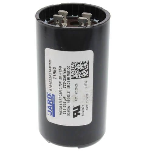 Jard 11952 - 216 - 259 MFD Round Start Capacitor (250V)