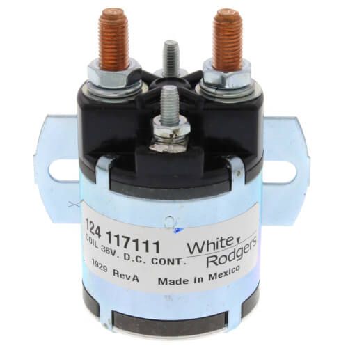 White Rodgers 124-117111 - Solenoid Continuous Duty, Normally Open Continuous Contact Rating 100 Amps (36 VDC Isolated Coil)