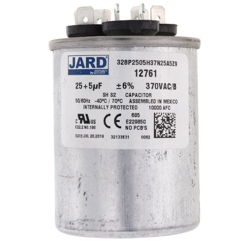 Jard 12761 - 25/5 MFD Round Run Capacitor (370V)