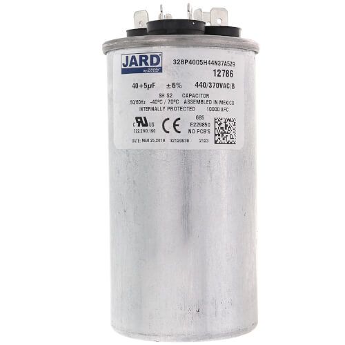Jard 12786 - 40/5 MFD Round Run Capacitor (440/370V)