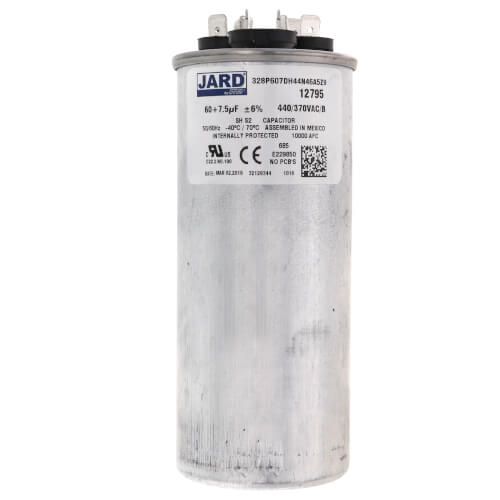 Jard 12795 - 60/7.5 MFD Round Run Capacitor (440V)