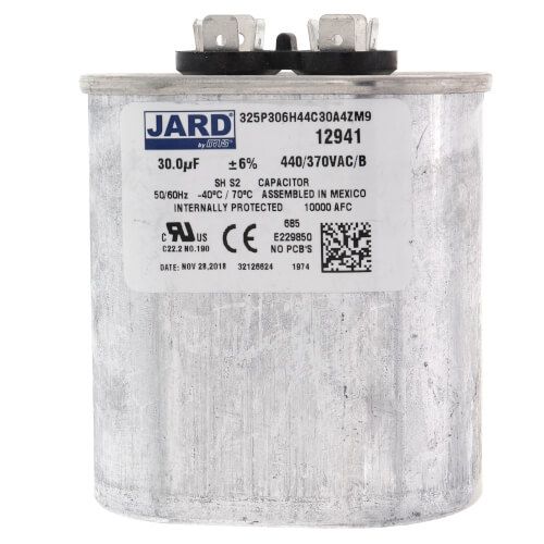 Jard 12941 - 30 MFD Oval Run Capacitor (440V)