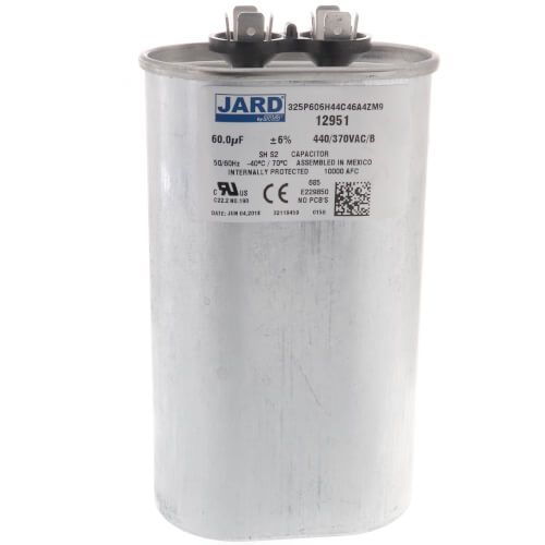 Jard 12951 - 60 MFD Oval Run Capacitor (440V)