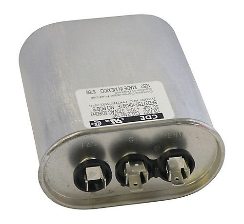 Lennox 12L70 - ( 12L7001 ) 50/10 MFD Dual Run Capacitor, 370 VAC, Oval