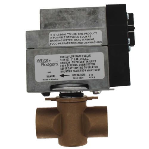White Rodgers 1311-103 - 1" Sweat Zone Valve (Three Wire)