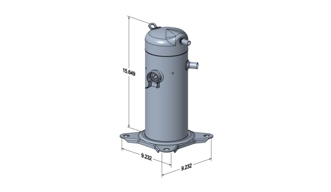 Lennox 13X02-LG APG024KBC Scroll Compressor, 23,500 BTUH, R-410A, 10.3 EER, 208-230V 1 Phase 60Hz, OEM HVAC Replacement Compressor