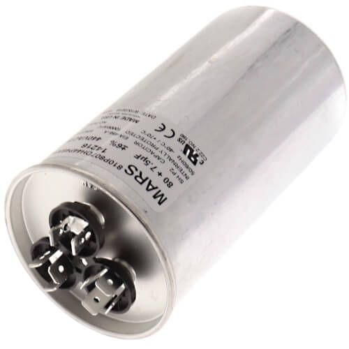 Mars 14216 - 80/7.5 MFD Round Run Capacitor (440/370V)