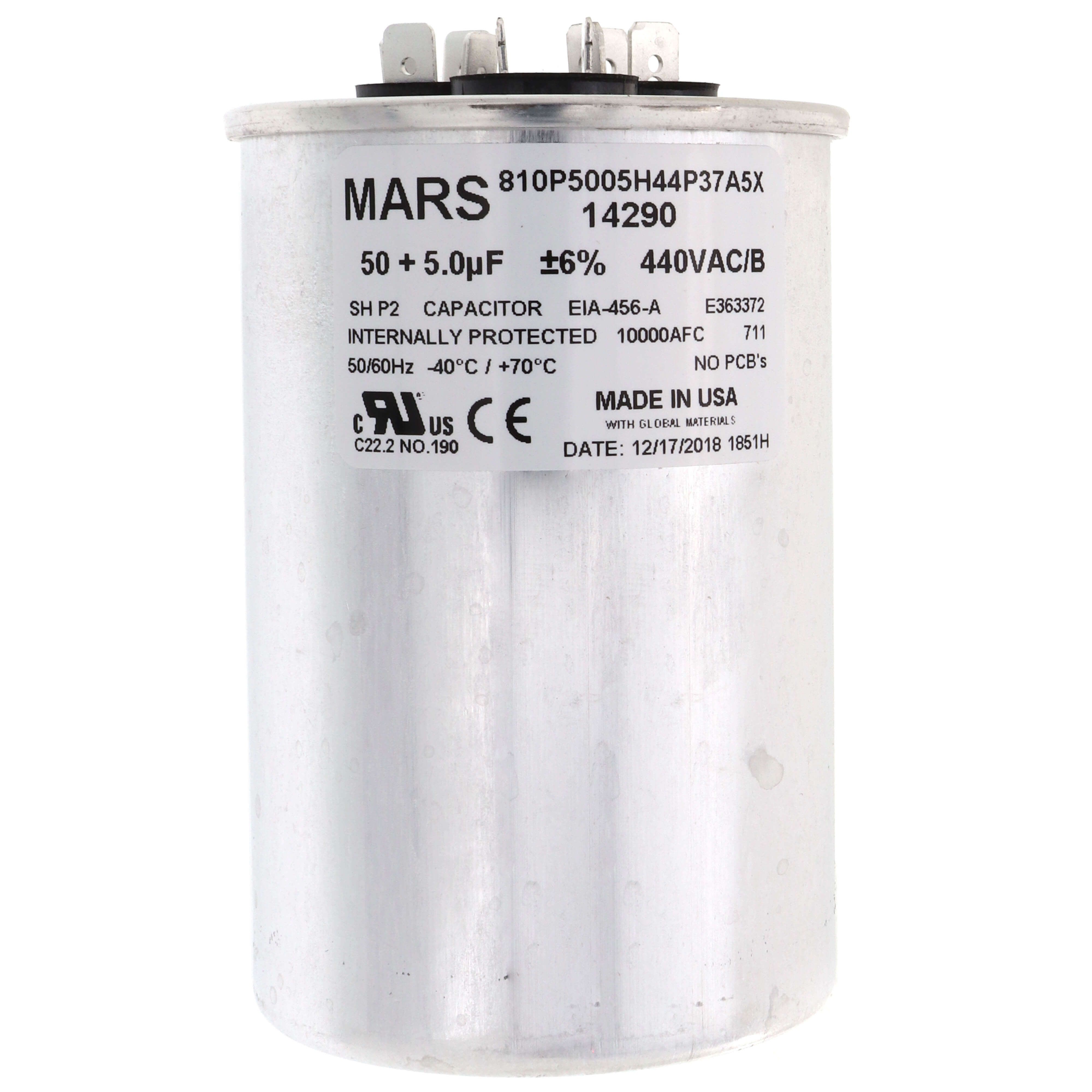 Mars 14290 - MARS USA 50/5 MFD 440/370V RND