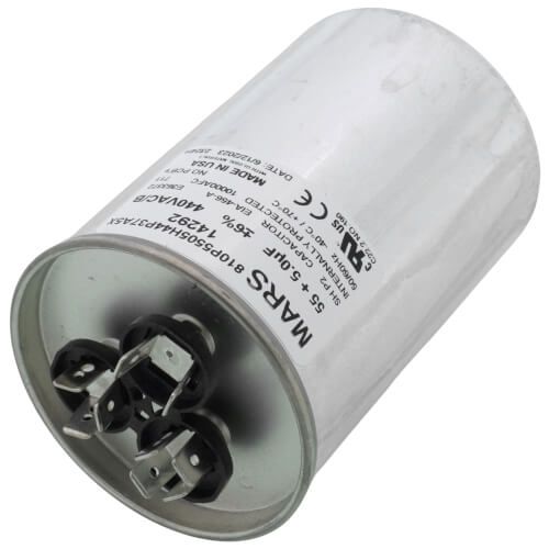 MARS 14292 - 55/5 MFD Round Run Capacitor (440/370V)