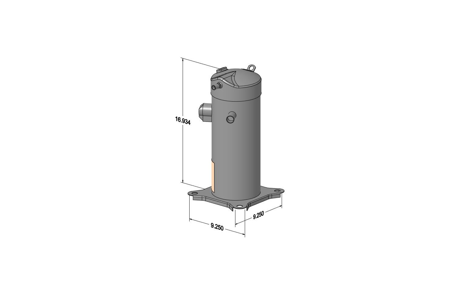 LG ABG051WAC, 51000 BTUH Scroll Compressor, R-410A, 10.80 EER, 460 VAC 3 Ph 60 Hz