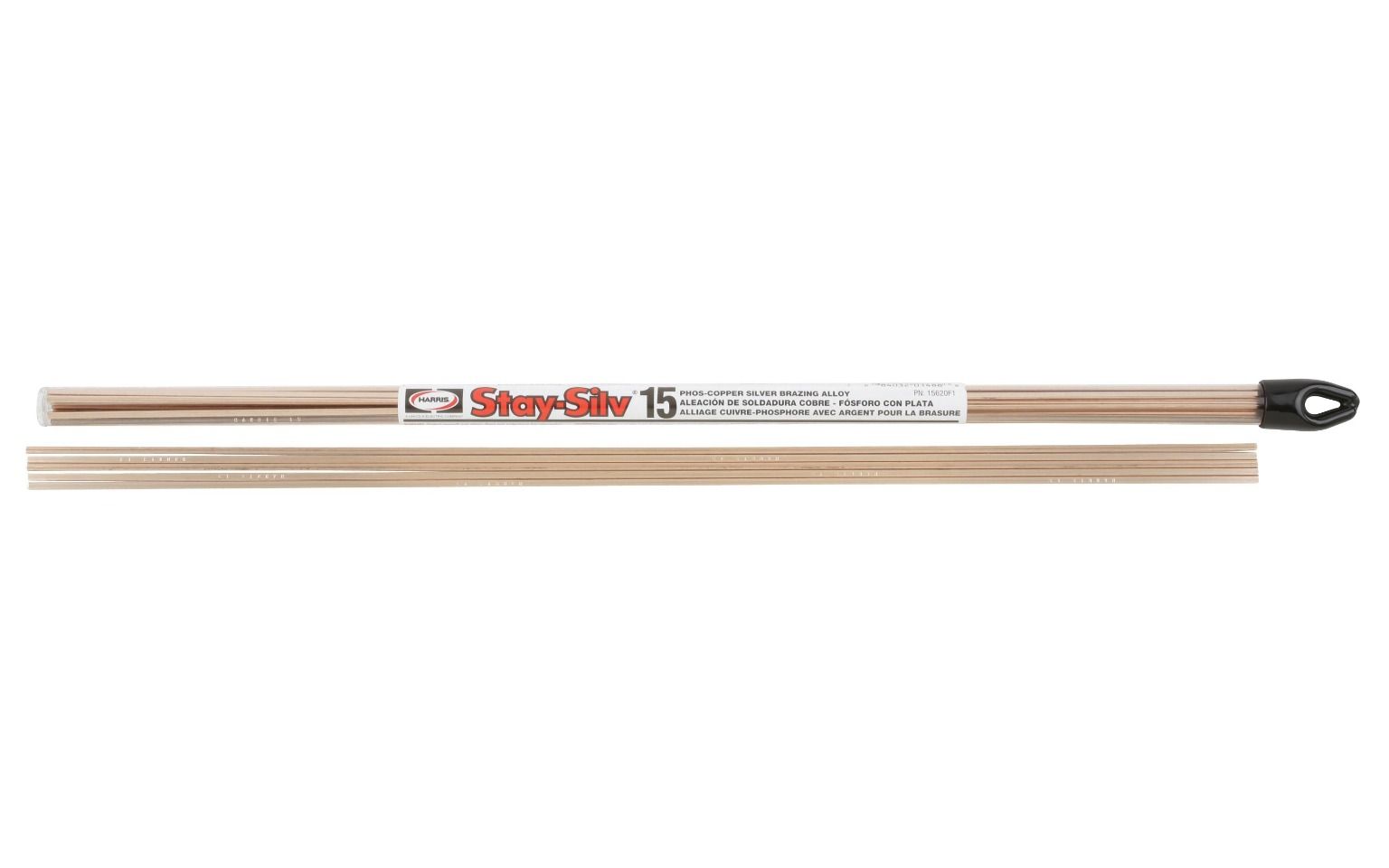 Lennox 18Z76 - Harris 15620F1 Stay-Silv 15 PhosCopper Brazing Alloy, .050 x 1/8 x 20 in., 28 Stick Tube