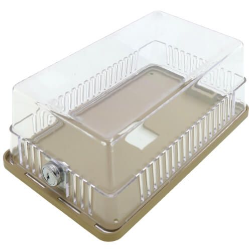 Robertshaw 190-068 - BTG-UK, Rectangular Plastic Thermostat Guard Kit w/ Solid and Ring Base