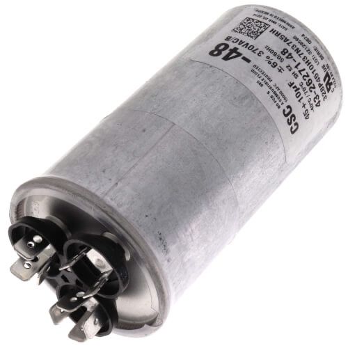 Rheem 43-26271-48 - 45/10 MFD Round Run Capacitor (370V)