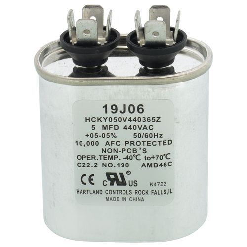 Lennox 19J06 - FirstChoice 19J06, Run Capacitor, 5 MFD, 440V, Oval
