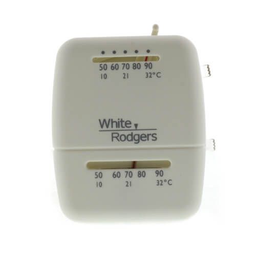 White Rodgers 1C26-101 - Heat/Cool Snap Acting thermostat in white vertical mount