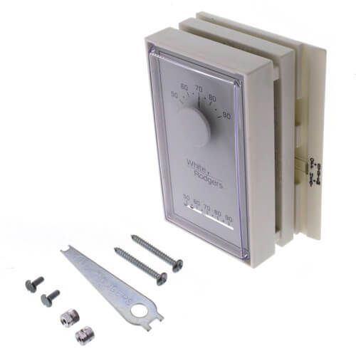 White Rodgers 1E50N-301 - Single Stage Mechanical Thermostat w/ Temperature Locking Kit, Mercury Free (Heat Only)
