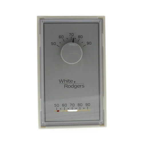White Rodgers 1E50N-301 - Single Stage Mechanical Thermostat w/ Temperature Locking Kit, Mercury Free (Heat Only)