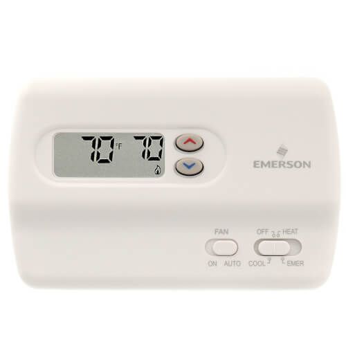 White Rodgers 1F89-211 - Non-Programmable Digital Thermostat, Standard Heat Pump (2H/1C), 24 Volts
