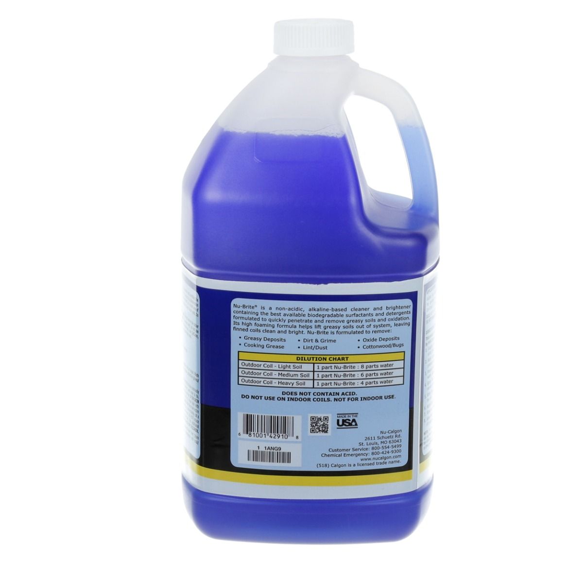 Nu-Calgon 4291-08 - Liquid Nu-Brite Air Cooled Condenser Coil Cleaner 1-Gallon