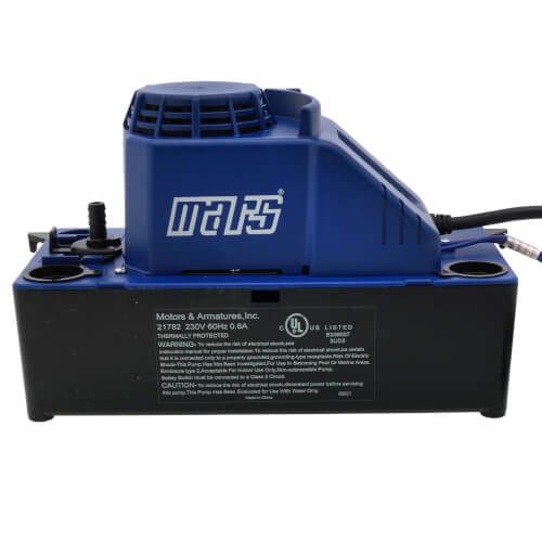 Mars 21782 - 125 GPH Condensate Removal Pump w/ Safety Switch - 230V, 6' Cord