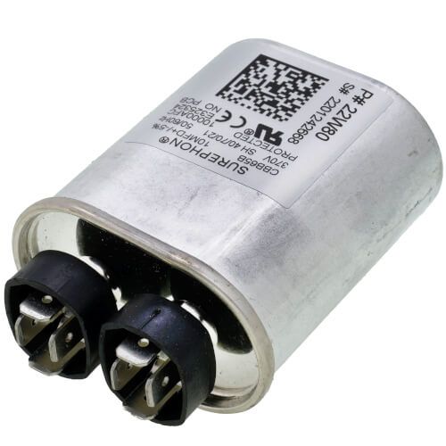 Lennox 22W80 (100600-03) - Run Capacitor, 10 MFD, 370V, Oval