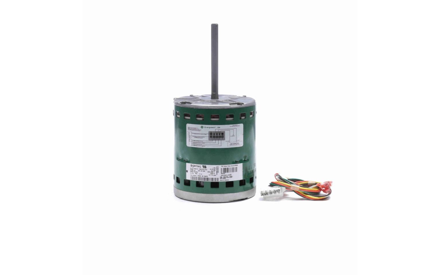 Lennox 23V32 - Regal 6207E, Genteq EVERGREEN® EM Constant Torque Blower Motor, 3/4 HP, 1 Ph, 60 Hz, 208-230 V, 1075 RPM, 5 Speed, 48 Frame, OAO