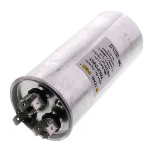 Titan Pro TRCFD303 - 30/3 MFD Round Dual Motor Run Capacitor (440/370V)