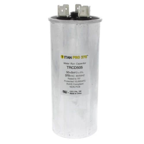 Titan Pro TRCD505 - 50/5 MFD Round Dual Motor Run Capacitor (370V)