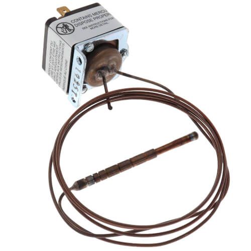 White Rodgers 3049-115 - Mercury Flame Sensor, Two 1/4" Spade Terminals, 48" Element, Bulb Style #20