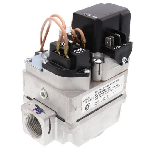 White Rodgers 36C94-906 - 3/4" X 3/4" Gas Valve, 24 VAC, Redundant (Pilot) Valve, LP Kit, Slow Opening Feature, No Leads, No LP Kit