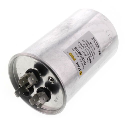 Titan Pro TRCFD5075 - 50/7.5 MFD Round Dual Motor Run Capacitor (440/370V)
