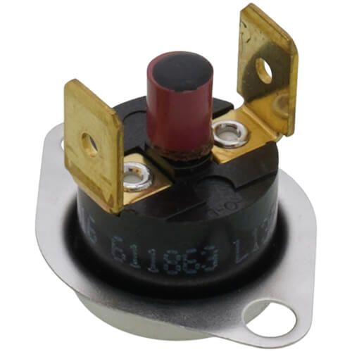 White Rodgers 3L12-130 - 1/2" SPST Manual Reset Flame Rollout Switch, 1/4" QC, 130°F Cut-Out