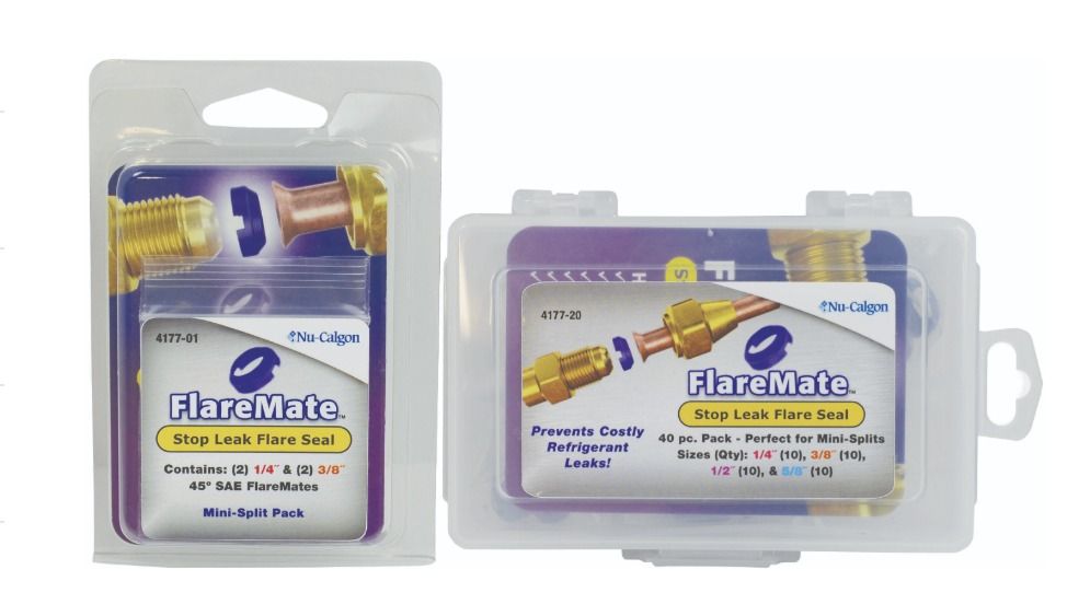 Nu-Calgon 4177-02- FlareMate Mini-Split Seal Pack 10x1cs– Leak-Stopper for HVAC/R Flare Joints