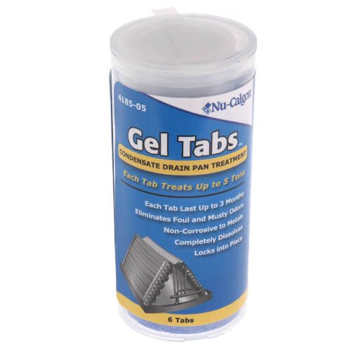 Nu-Calgon 4185-05 - Condensate Pan Gel Tabs, 5 Ton, (6 Tablets in Tube)