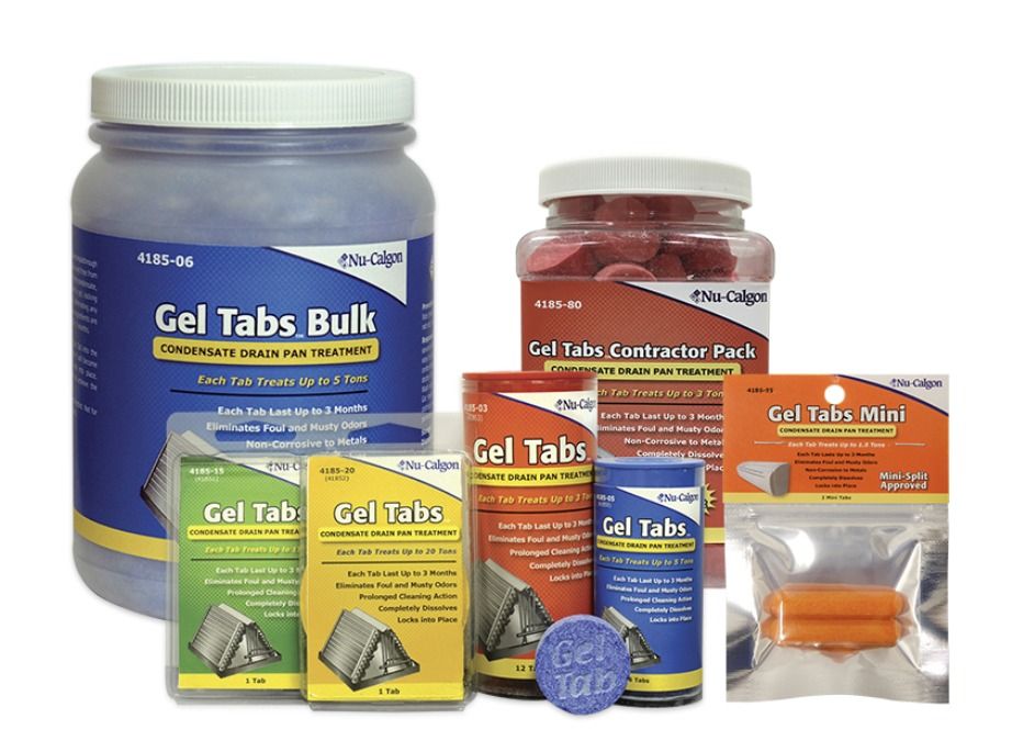 Nu-Calgon 4185-80 - Gel Tabs - 3 ton (Contractor Pack, 80 Count) 2 x 1 cs.