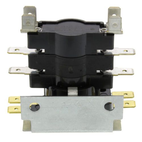 Rheem 42-23116-09 - Sequencing Relay - 3-Pole, TPST - NO, Heater 24 VAC / 0.2A Steady State / 0.55A Maximum