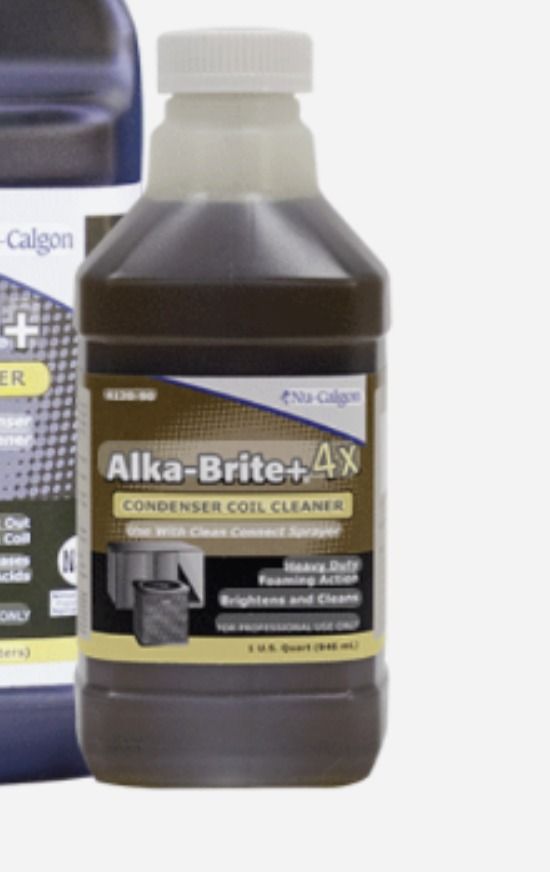 Nu-Calgon 4120-90 - High-Performance Coil Cleaner Concentrate, Alka-Brite Plus 4X, 4 x 1 qt. cs.