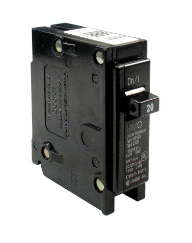 Rheem 425007 - Circuit Breaker - 20A, 1-Pole, Panelboard Mounting, Cutler-Hammer, BR Type