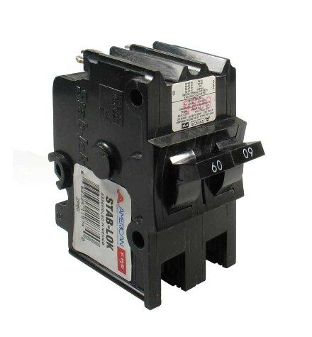 Rheem 425014 - Circuit Breaker - 60A, 2-Pole, Stab-lok Mounting, Federal Pioneer, NA/NB Type