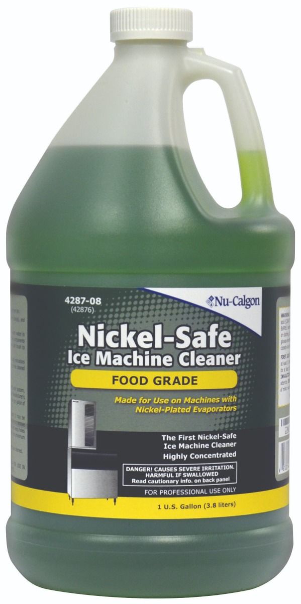 Nu-Calgon 4287-08 Nickel-Safe Ice Machine Cleaner 1 Gallon Scale Remover for Commercial Ice Makers – Safe for Nickel-Plated Evaporators, NSF Registered