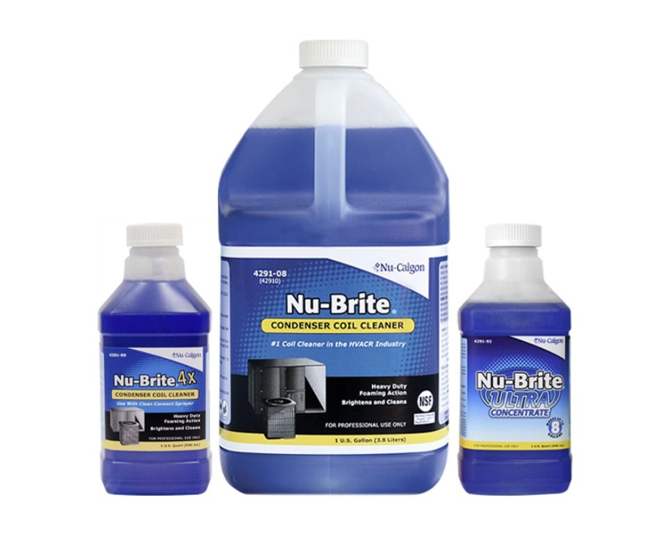 Nu-Calgon 4291-05 - Nu-Brite coil cleaner, condenser coil cleaner, alkaline coil cleaner (2.5 Gal)