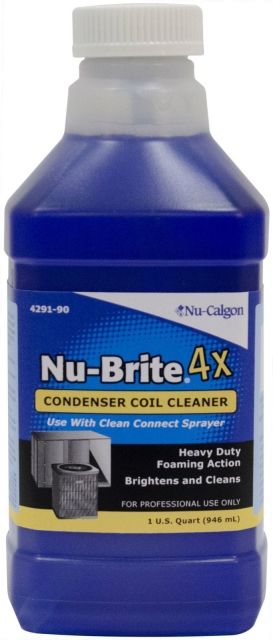 Nu-Calgon - 4291-90 - Nu-Calgon Liquid Nu-Brite 4X Air Cooled Condenser Coil Cleaner 1-Quart