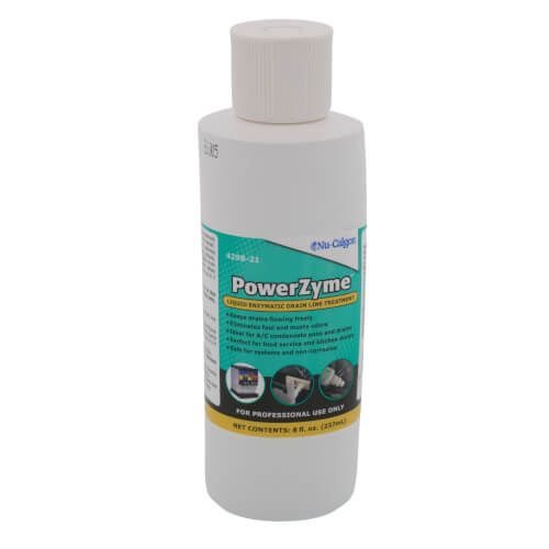 Nu-Calgon 4298-21 — PowerZyme™ Liquid Enzymatic Drain Line Treatment (12 × 8 oz Case)