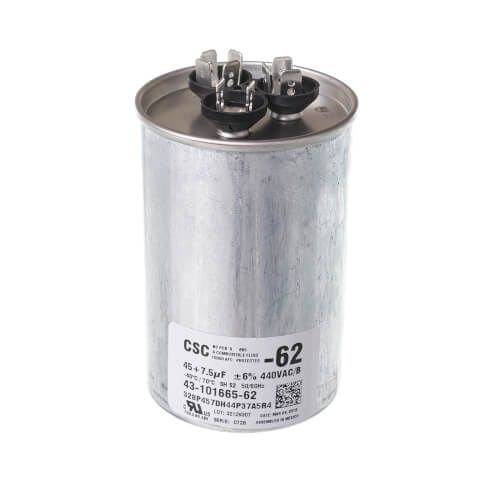 Rheem 43-101665-62 - Capacitor - 45/7.5/440 Dual Round