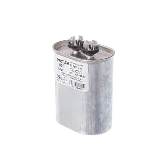 Rheem 43-25134-13 - Single Oval Capacitor - 40 uF, 440 VAC, 1.910 x 2.910 x 3.940 (max.) in.