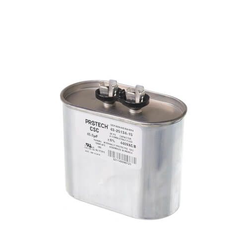 Rheem 43-25134-15 - Single Oval Capacitor - 45 uF, 440 VAC, 1.970 x 3.660 x 3.175 (max.) in.