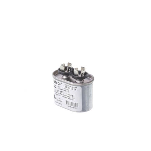 Rheem 43-25134-28 - Single Oval Capacitor - 6 uF, 370 VAC, 1.310 x 2.160 x 3.500 (max.) in.